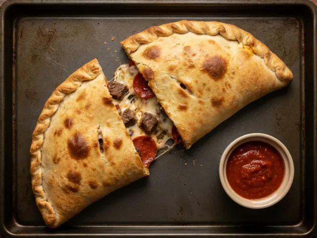 Meat Calzone from Chicago Pizza and Pasta in Irving, Texas