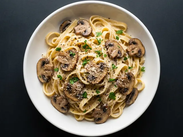 Mushroom Fettuccine Alfredo from Chicago Pizza and Pasta in Irving, Texas