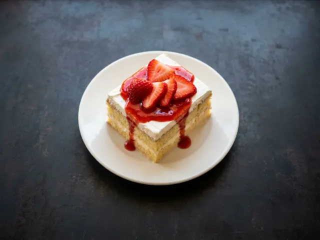 Strawberry Tres Leches from Chicago Pizza and Pasta in Irving, Texas